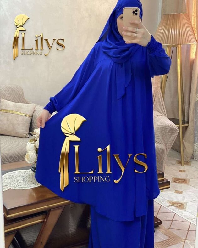  مودال (بابيو/papion) 3قطع   المتكون من ليكات و جيب و خمار مجاني من عندنا